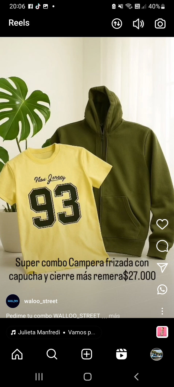 Combo campera mas remera